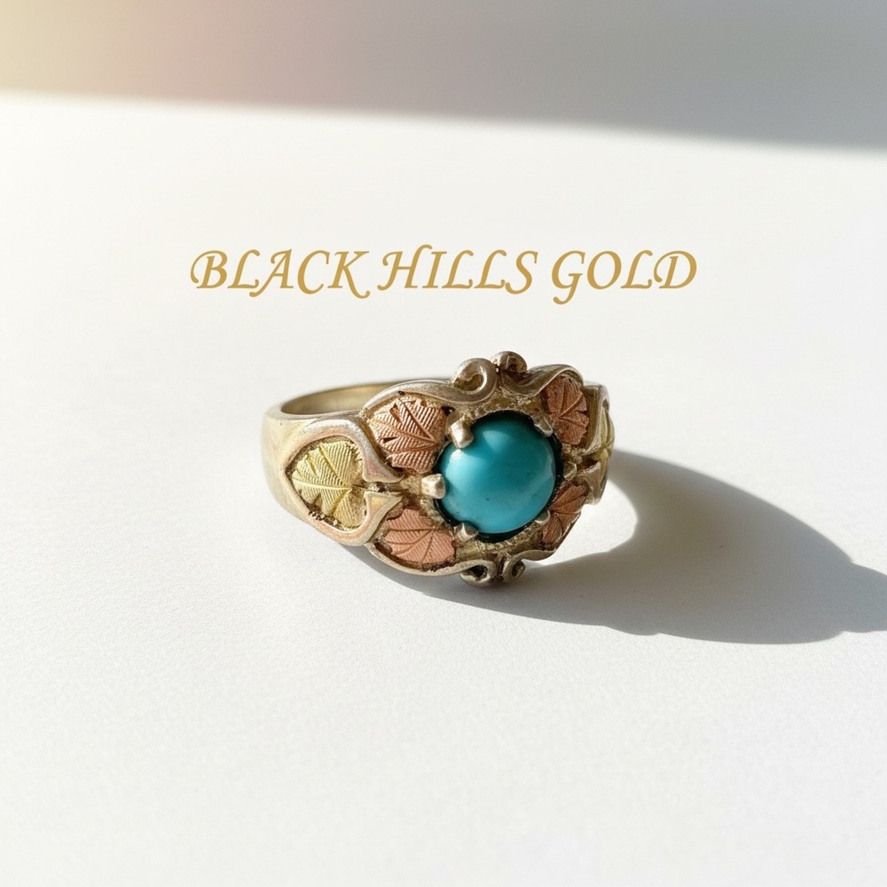Turquoise Ring - Blue Stone Accent size 8 - Picture 5 of 13